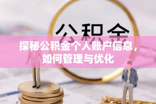 前进探秘公积金个人账户信息，如何管理与优化