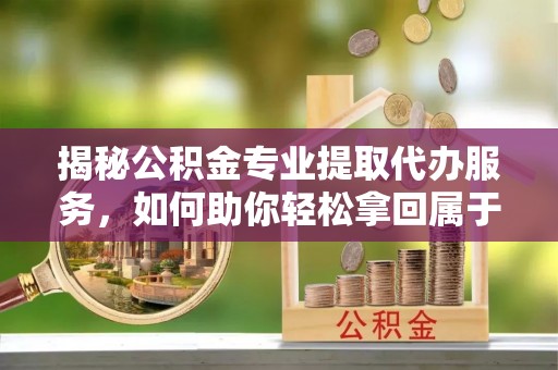 前进揭秘公积金专业提取代办服务，如何助你轻松拿回属于你的资金