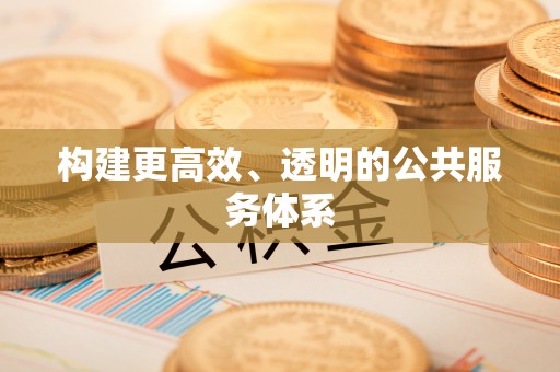 前进构建更高效、透明的公共服务体系
