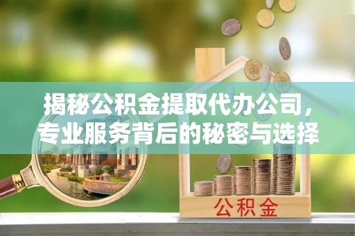 前进揭秘公积金提取代办公司，专业服务背后的秘密与选择指南