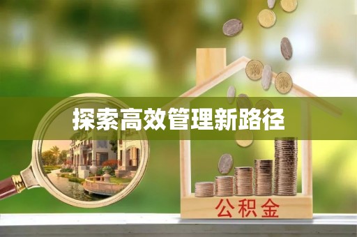 前进探索高效管理新路径