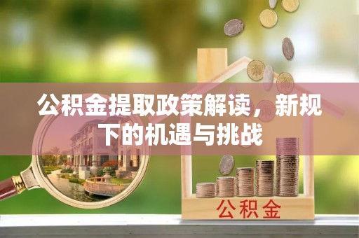 前进公积金提取政策解读，新规下的机遇与挑战