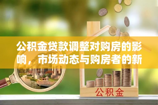 前进公积金贷款调整对购房的影响，市场动态与购房者的新选择