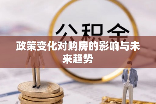 前进政策变化对购房的影响与未来趋势