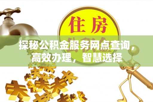 前进探秘公积金服务网点查询，高效办理，智慧选择