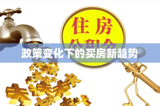 前进政策变化下的买房新趋势