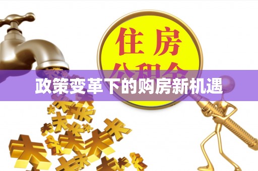 前进政策变革下的购房新机遇