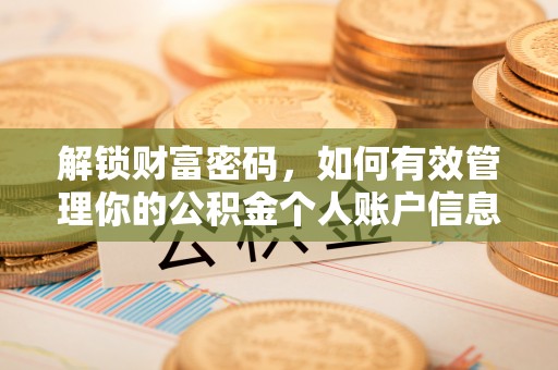 前进解锁财富密码，如何有效管理你的公积金个人账户信息