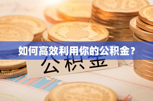 前进如何高效利用你的公积金？