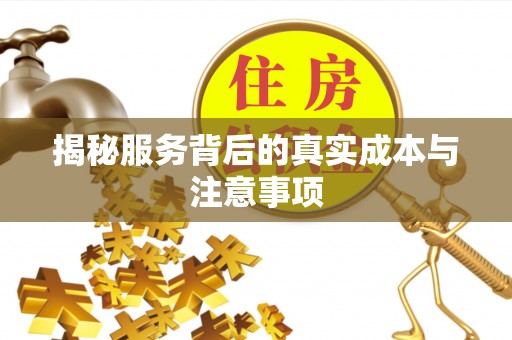 前进揭秘服务背后的真实成本与注意事项