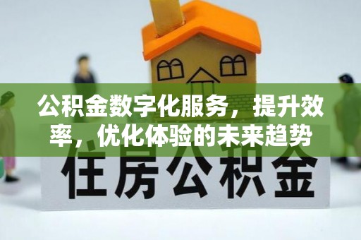 前进公积金数字化服务，提升效率，优化体验的未来趋势