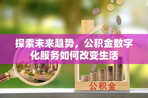 前进探索未来趋势，公积金数字化服务如何改变生活