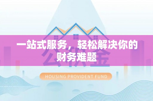 前进一站式服务，轻松解决你的财务难题