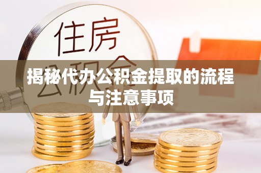 前进揭秘代办公积金提取的流程与注意事项