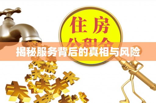 前进揭秘服务背后的真相与风险